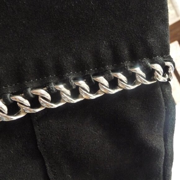 ASOS Keeta Suede Over The Knee Boots Black 7 - Picture 12 of 14